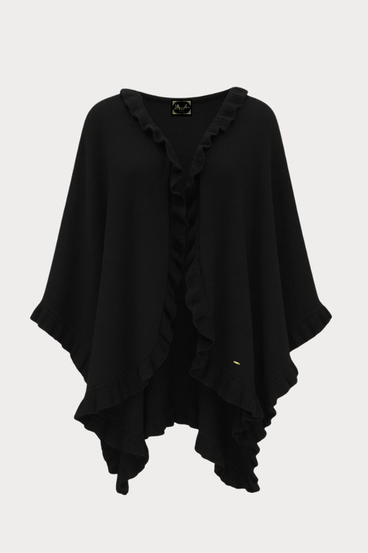 Muse Cape in Merino Wool (black)