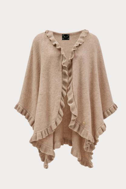 Muse Cape in Merinowol (beige)